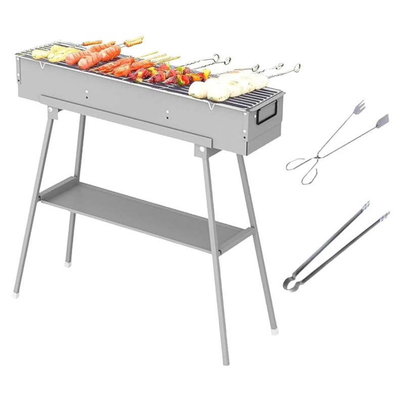 PORTABLE CHARCOAL BBQ GRILL STAINLESS STEEL