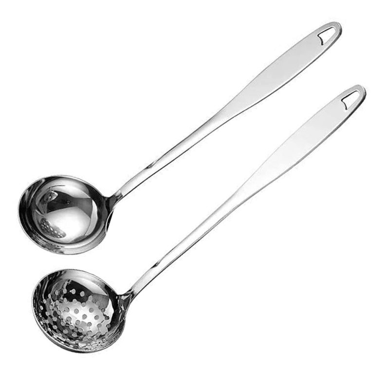 STAINLESS STEEL LADLE USED FOR SERVING SOUPS