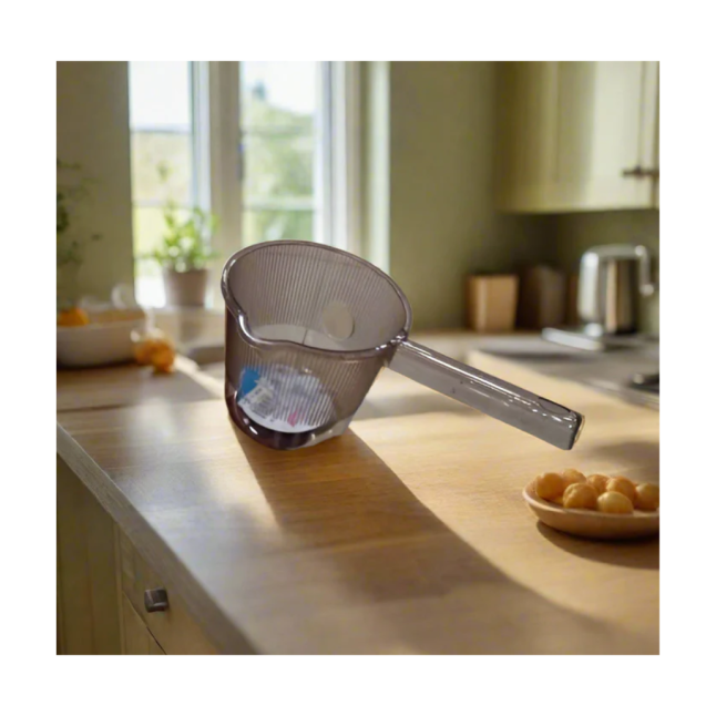 JUICER STRAINER OR FILTER CLEAR PLASTIC CUP