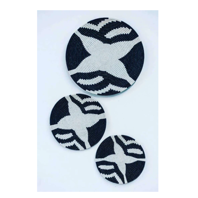 BASKETS WALL DECOR BLACK AND WHITE