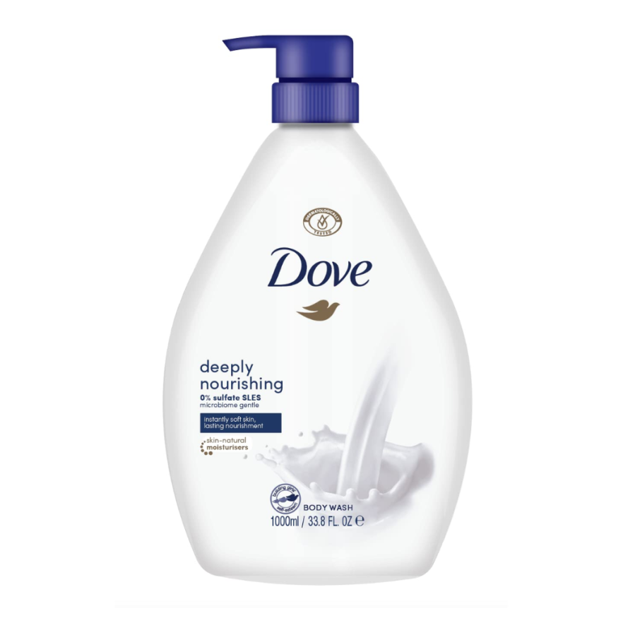 DOVE BODY WASH FOR DRY SKIN-1 LITRE BOTTLE