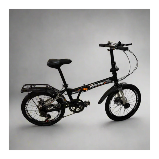 JINGMAISU BLACK FOLDING SPORTING BIKE (SIZE 20)
