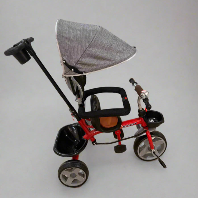 SPORT TRIKE RED BABY TRICYCLE WITH CANOPY