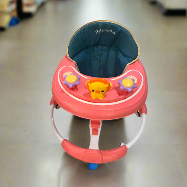 BABY WALKER PINK ACTIVITY WALKER WITH LION TOY