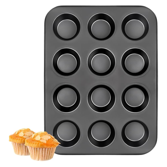 METAL MUFFIN CUP CAKE TRAY-12 SPACES /PC