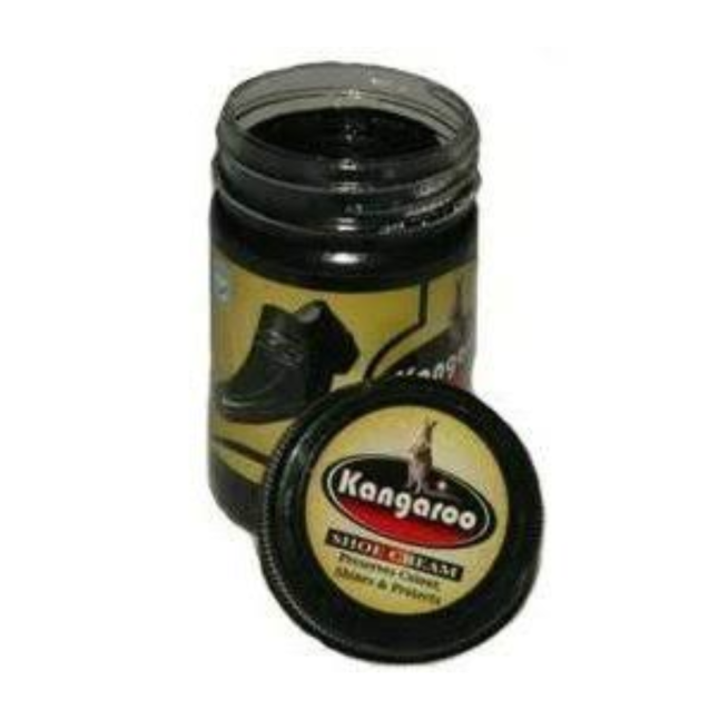 KANGAROO BLACK SHOES CREAM