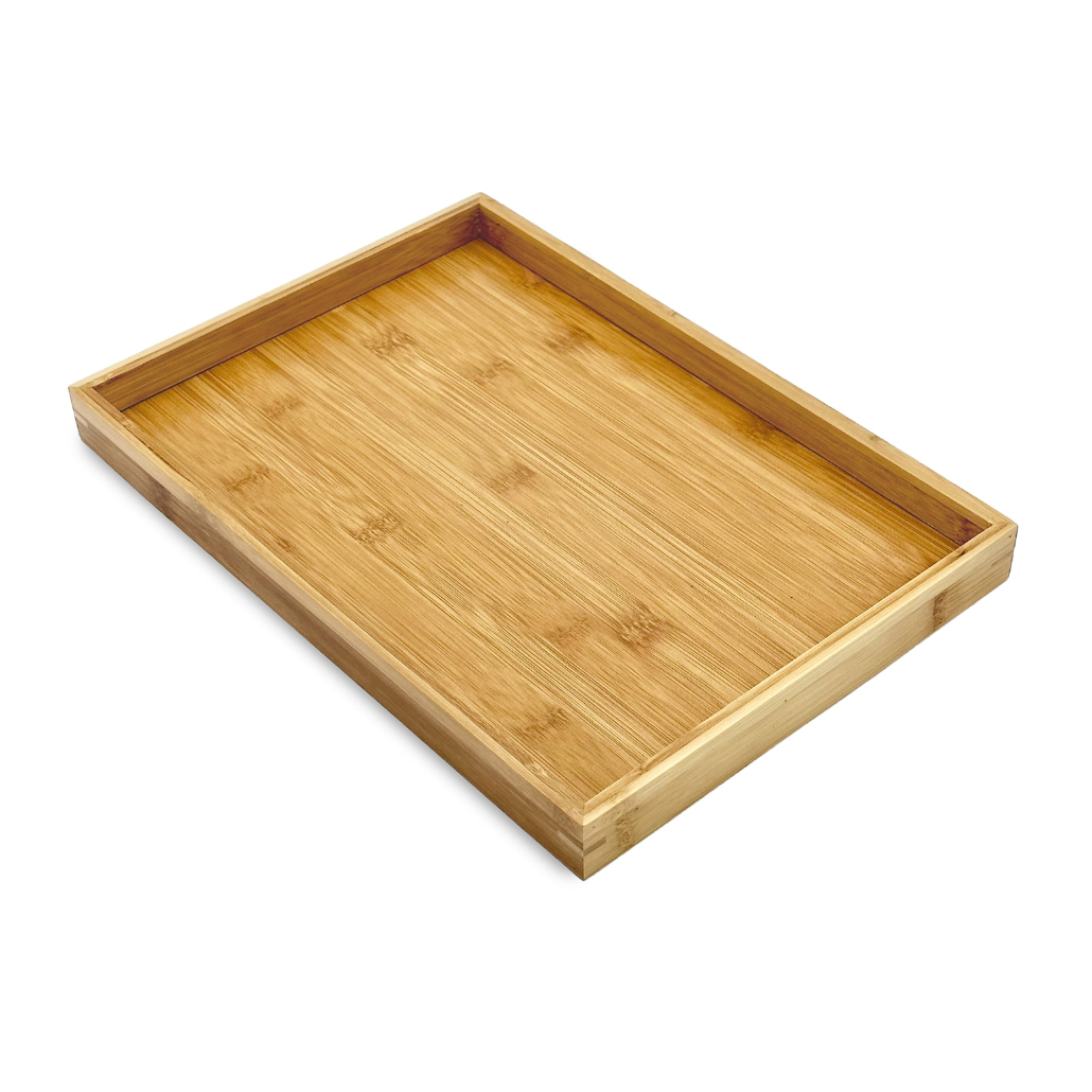 RECTANGULAR BAMBOO SERVING TRAY