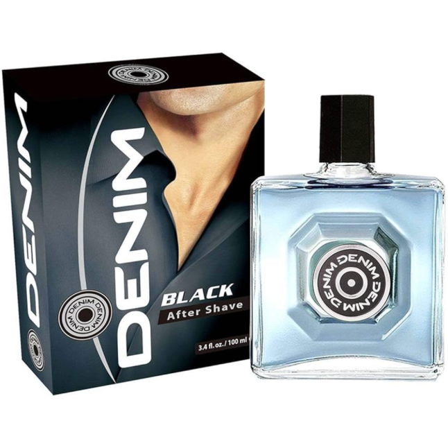 DENIM BLACK AFTER SHAVE 3.4 FL OZ REFRESHING POST SHAVE CARE FOR MEN