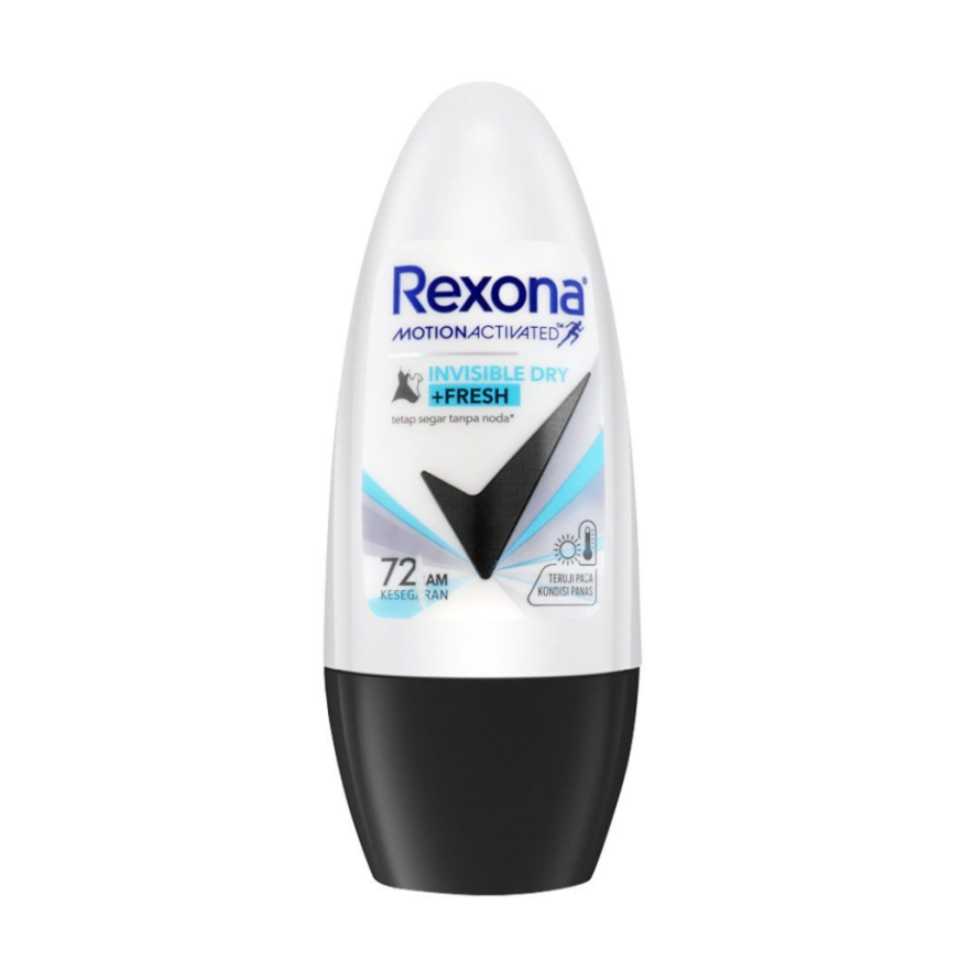 REXONA MOTION ACTIVATED INVISIBLE DRY + FRESH DEODORANT ROLL ON 50ML
