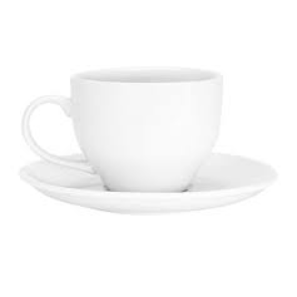 WHITE COFFEE SMALL CUP&SAUCER /PC