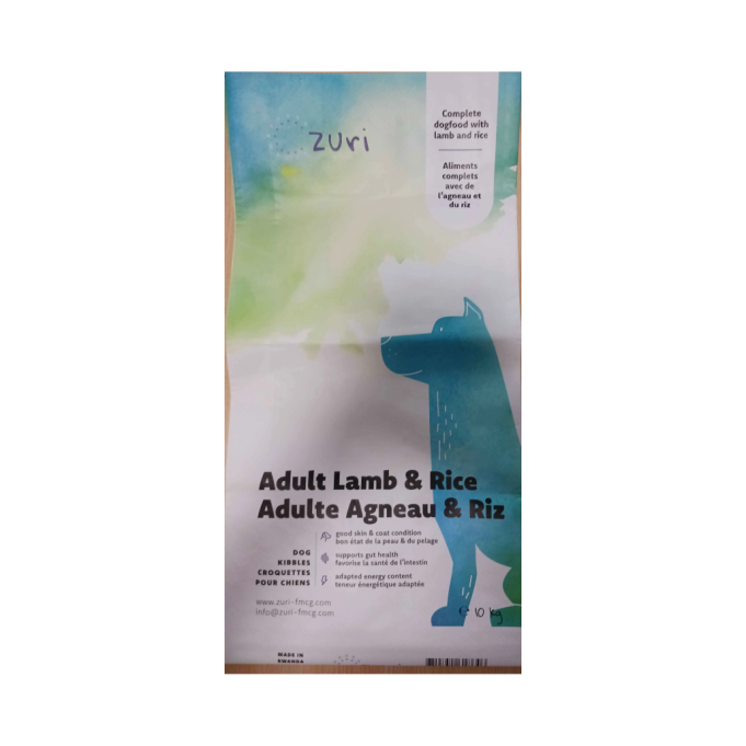ZURI ADULT LAMB AND RICE DOG FOOD 10KG