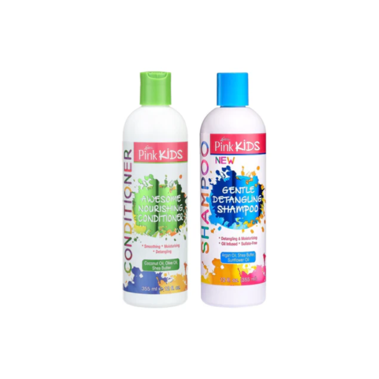 PINK KIDS DETANGLING SHAMPOO + NOURISHING CONDITIONER (PACK)