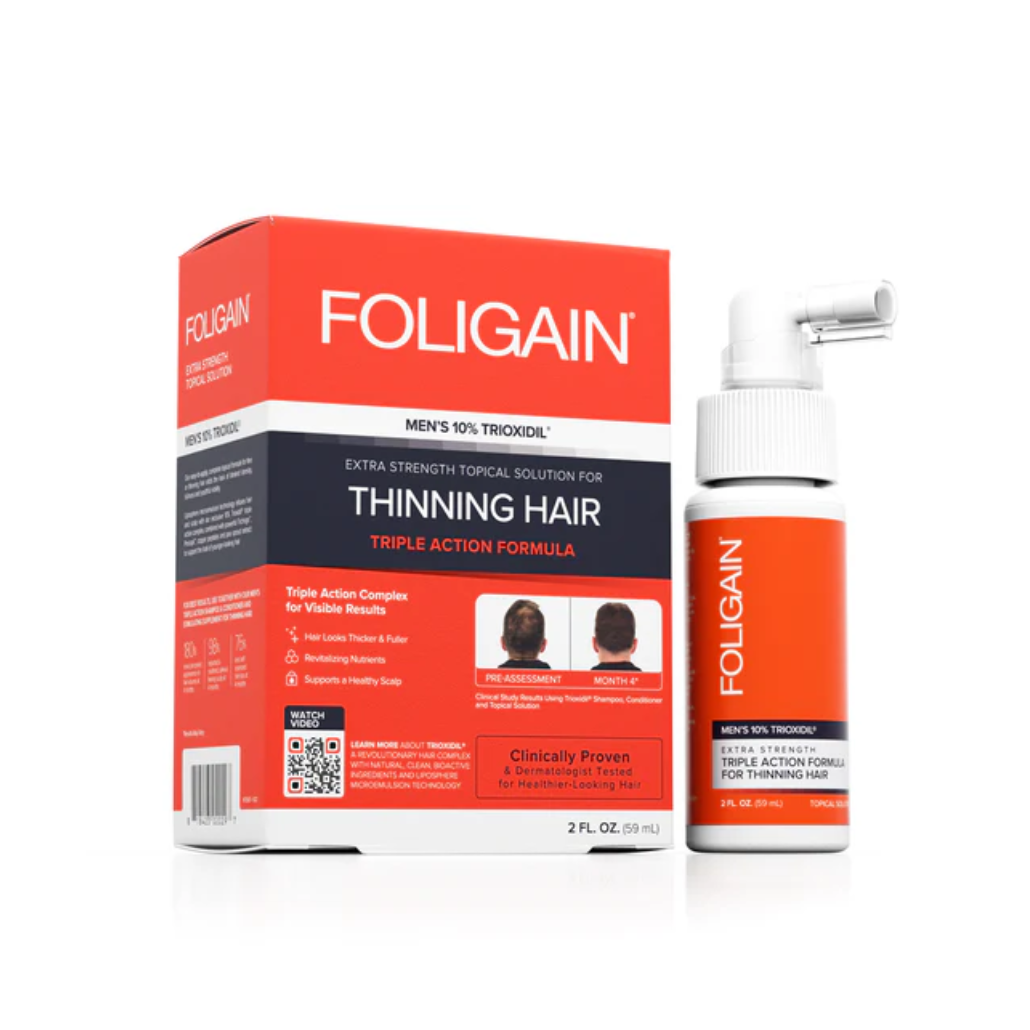 FOLIGAIN MEN'S TRIPLE ACTION COMPLETE FORMULA FOR THINNING HAIR