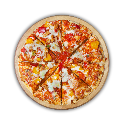 CHICKEN SUPREME PIZZA REGULAR
(Peri Chicken & Cheese)