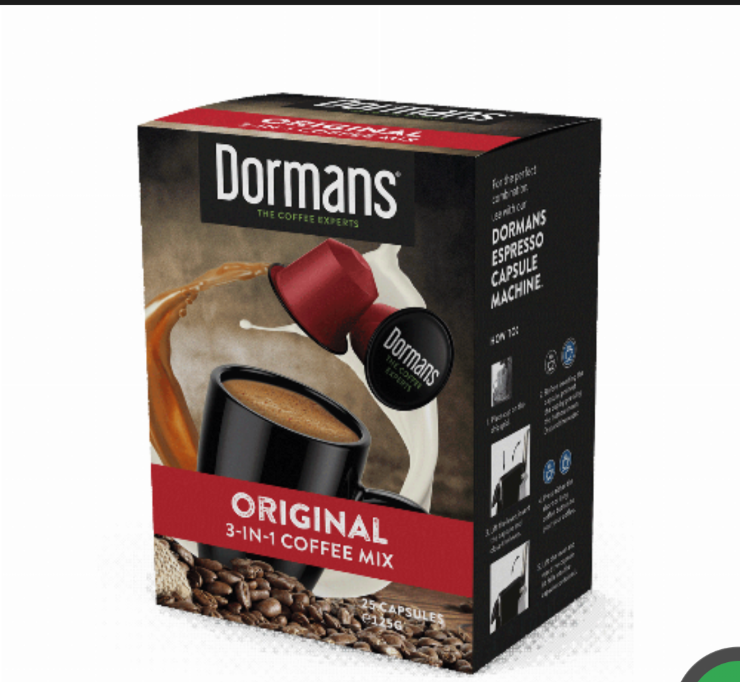 Dormans coffee 3 in 1 irish
Box(180g*12sachets)
 1