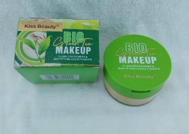 Kiss beauty green tea bio makeup 2in 1 powder&loose