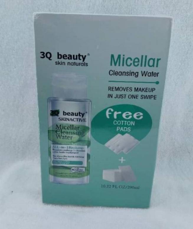 3Q beauty micellar cleansing water with cotton pad