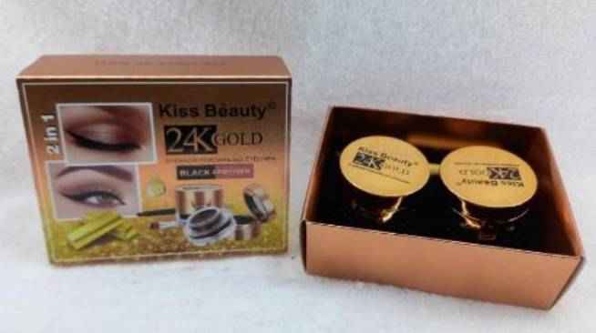 Kiss beauty 24k gold 2 in 1 black and brown