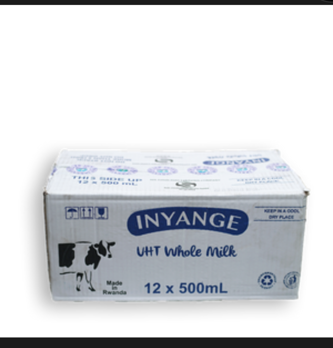 Inyange whole milk (carton of 12pcs (500gm)