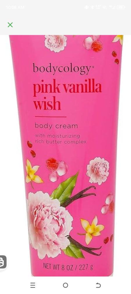 Bodycology pink vanilla wash body cream