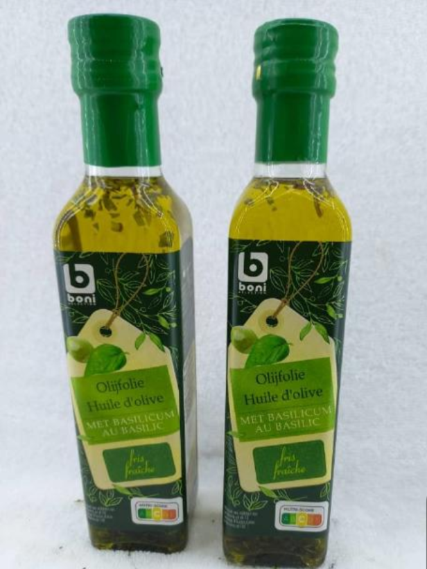 Boni extra huile d'olive au basitic 250 ml