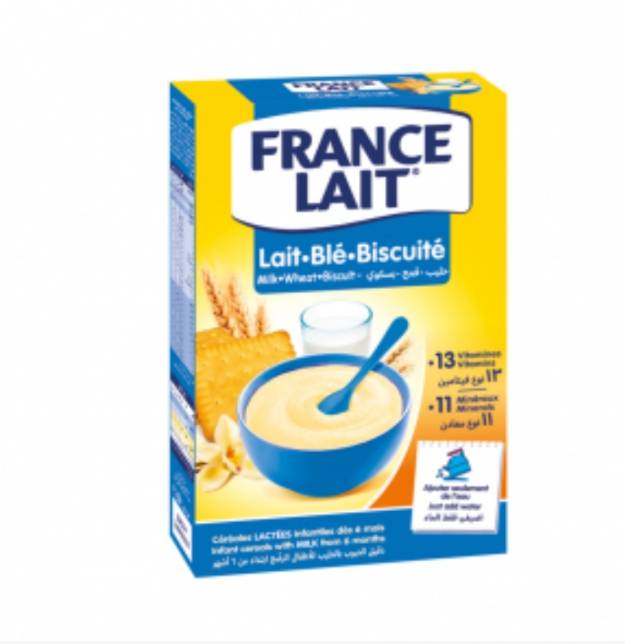 France lait Bleu biscuite cereal