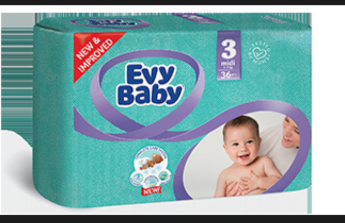 Evy Baby Diaper No2 (3-6kg)60 pcs
