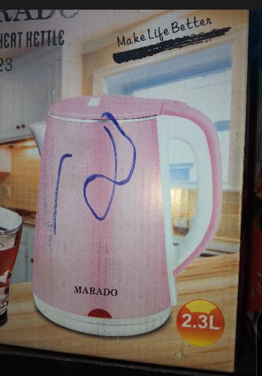 Marado electrical heart kettle 2.5l