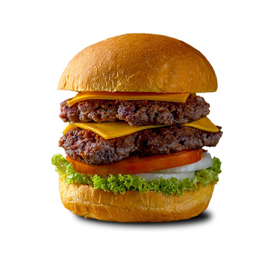 DOUBLE BEEF BURGER COMBO
(Double Patty Beef Burger With Fries)