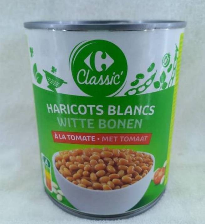 Carrefour classic haricot blanc a la tomato 800gr