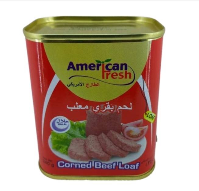 American fresh corn beef loaf 340gr