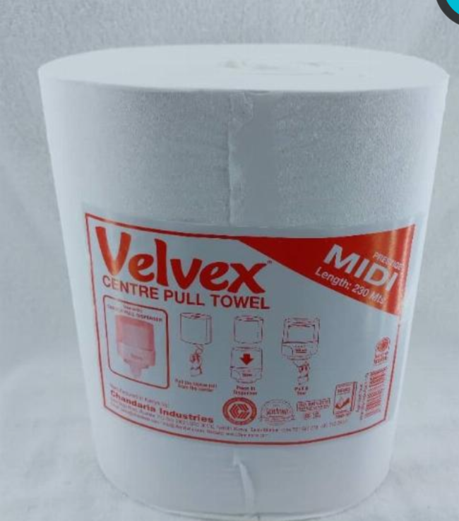 Velvex centre pull towel