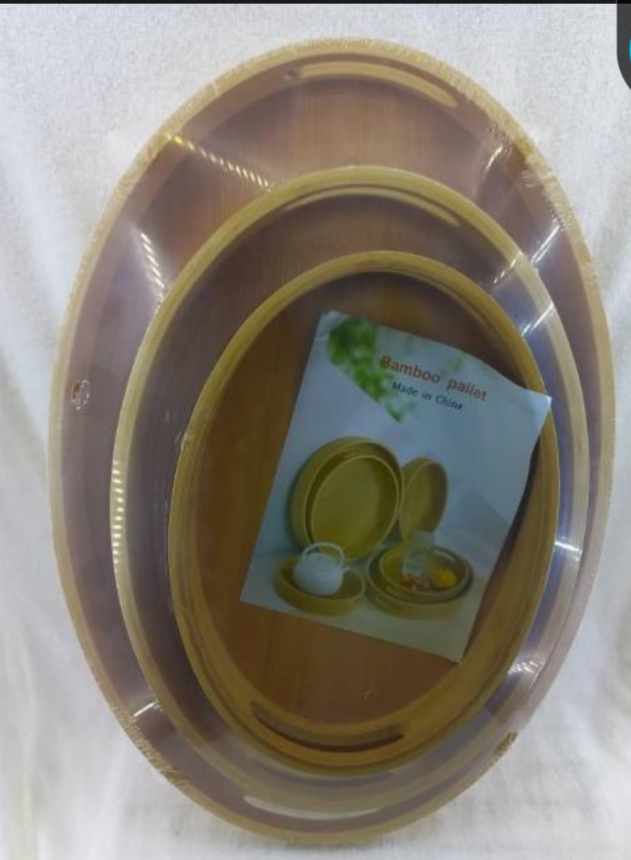 Bambo pallet tray 3pcs