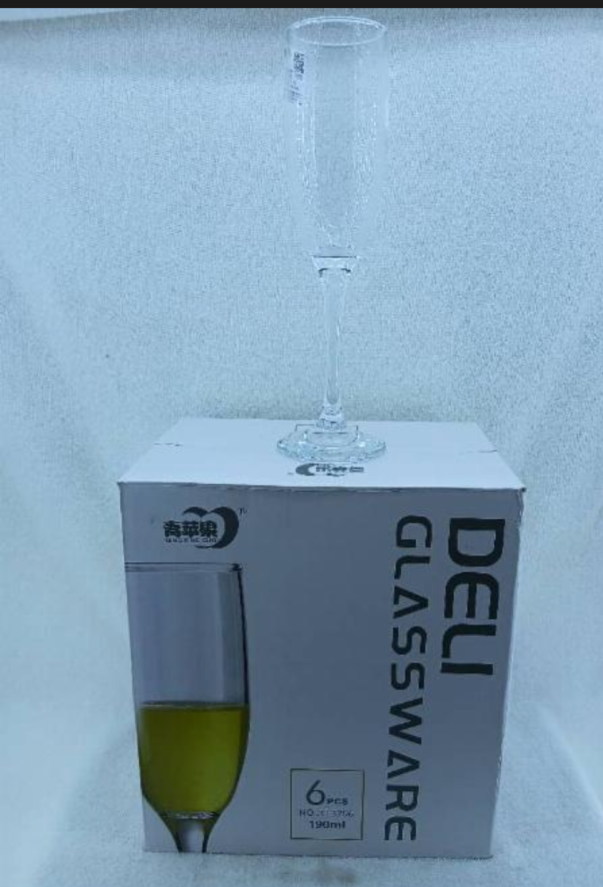 Deli champagne glass 6cups 190ml