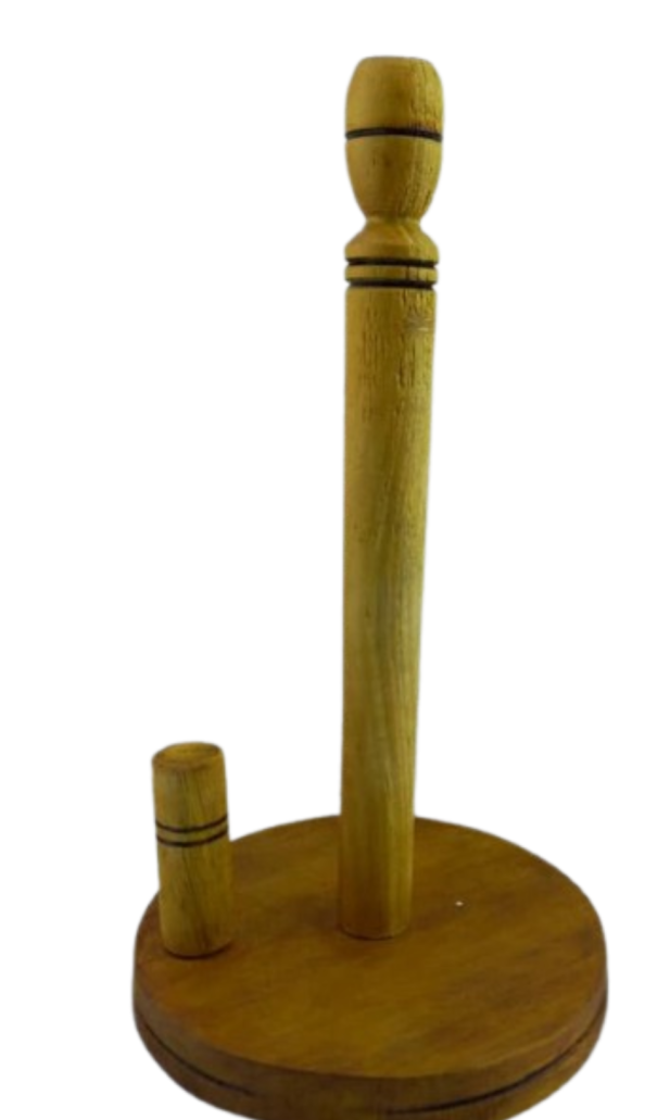 Wooden paper towels holder