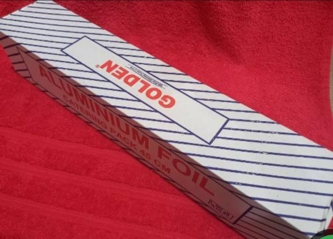 Aluminium foil golden