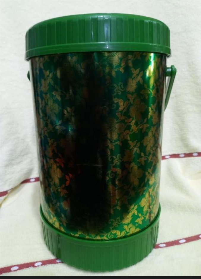 Coloured plastic food flask