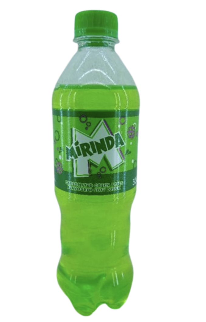 Mirinda carbonated Apple green flavoured soft drink 500ml