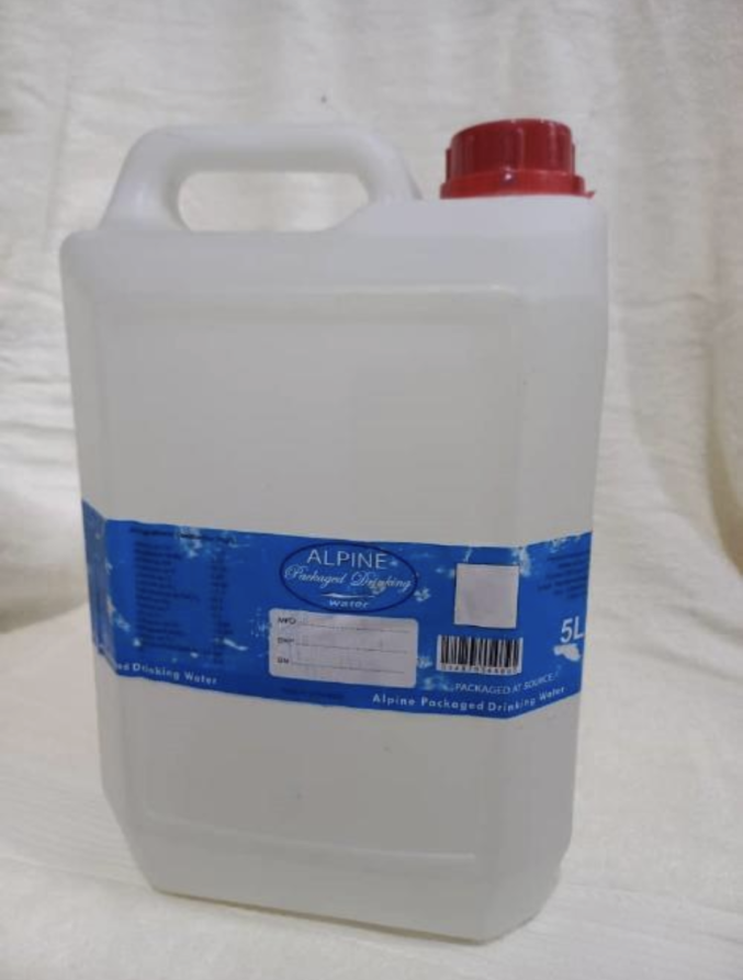 Alpine packaged drinking water 5L