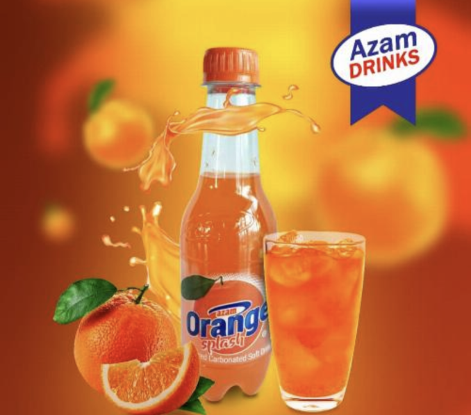 Azam Orange splash flavoured carbonated 300ml
