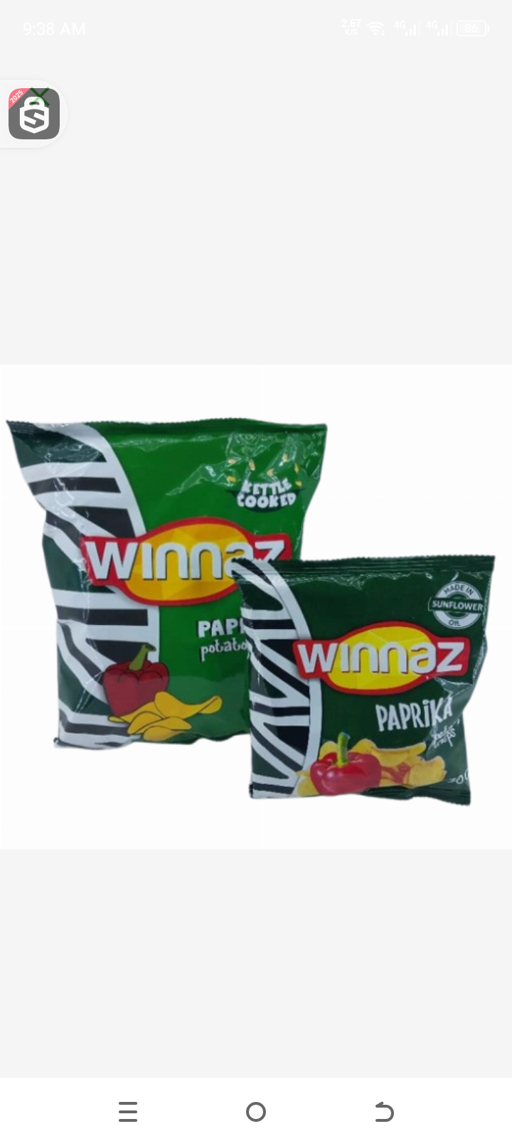 Winnaz Paprika Potato crisps 125gr