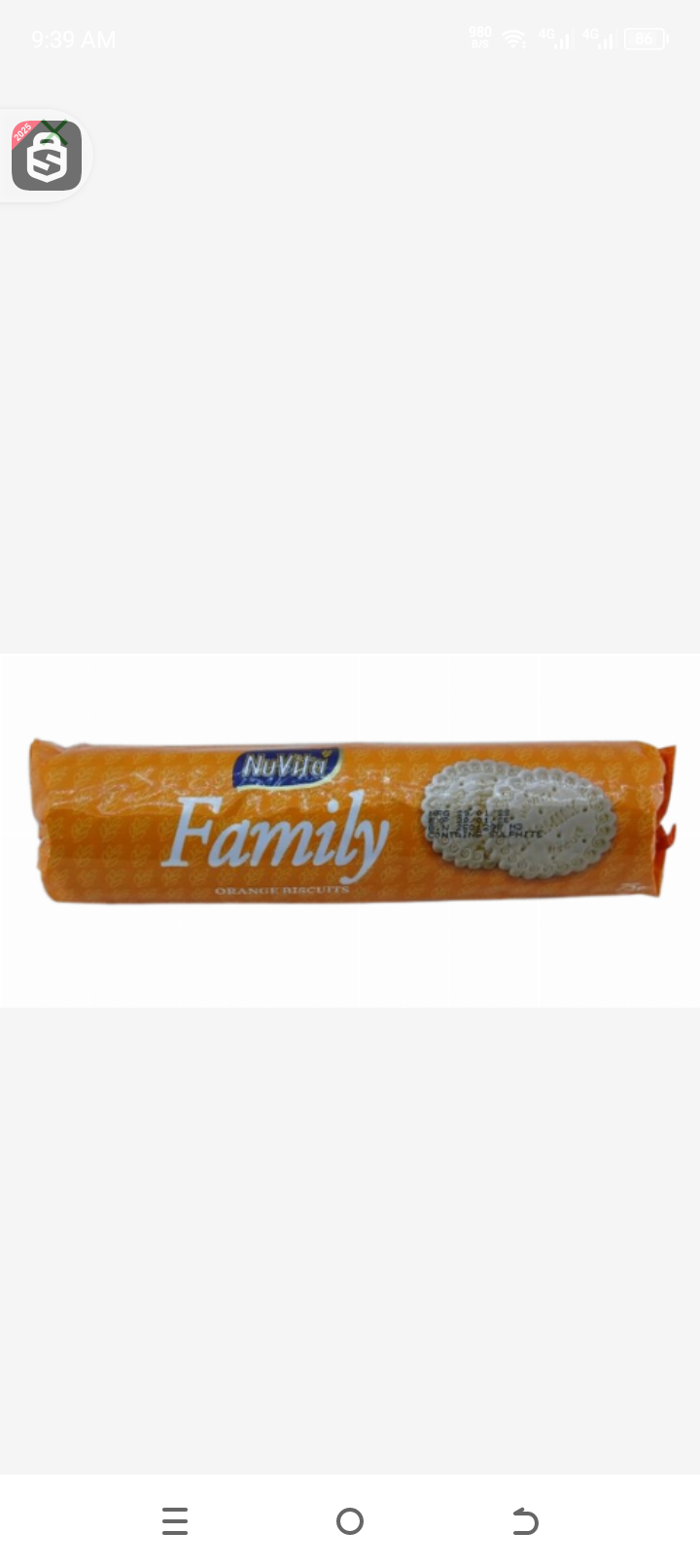 Nu Vita family orange biscuits 75gr