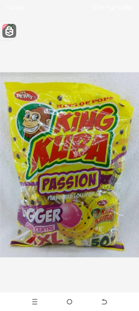 King Cuba mango flavored lollipop 50pcs