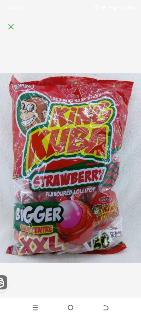 King Cuba strawberry flavored lollipop 50pcs