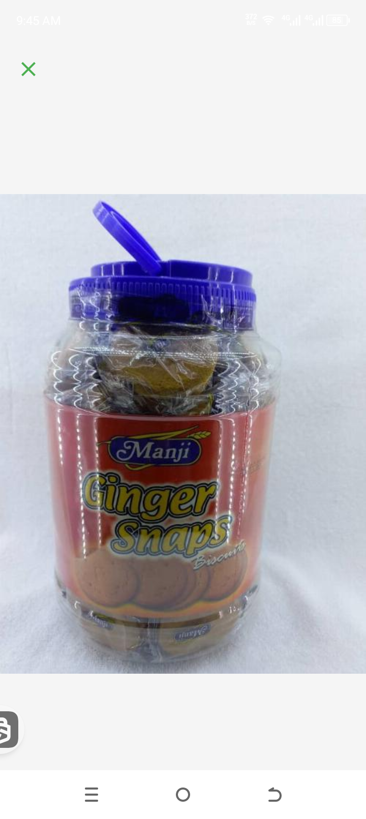 Manji ginger snap biscuits 1kg