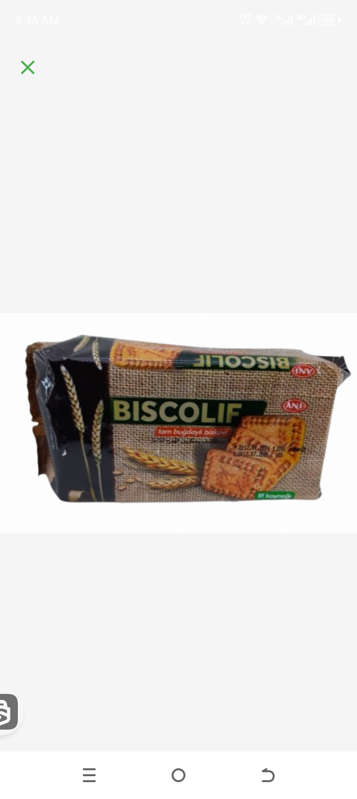 Ani biscolif whole wheat 120gr