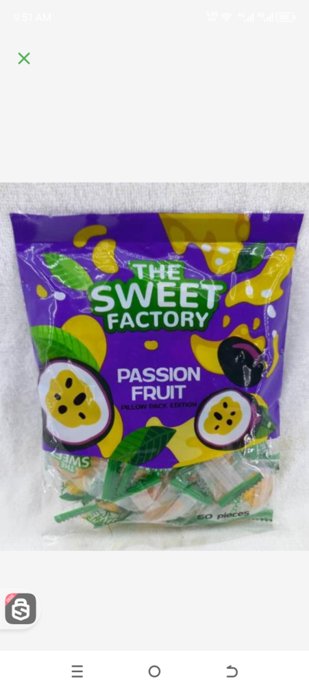 Sweet factory passion fruit 50pacs