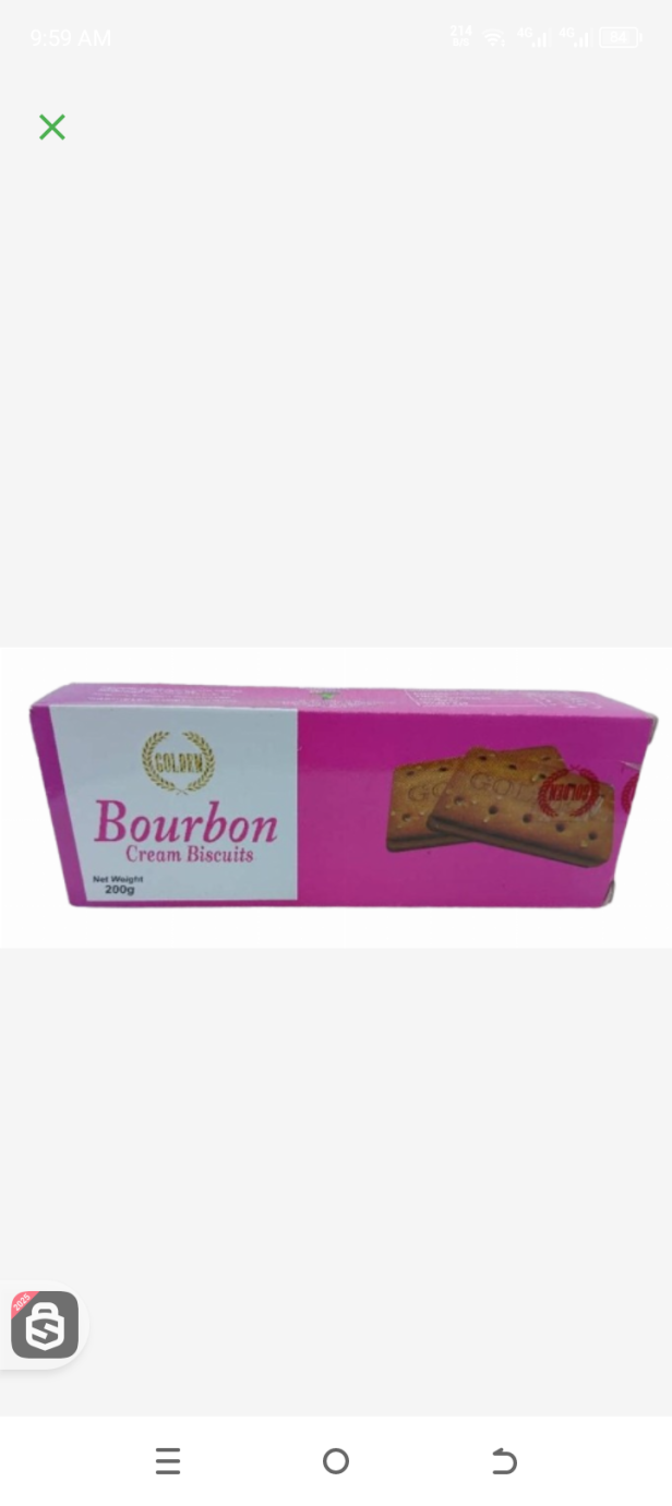 Golden bourbon cream biscuits 200gr