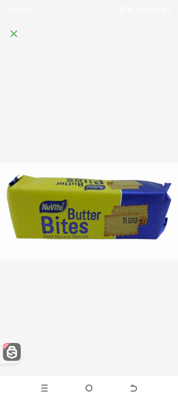 Nu Vita Butter Bites Petit Beurre Biscuits 100 gr