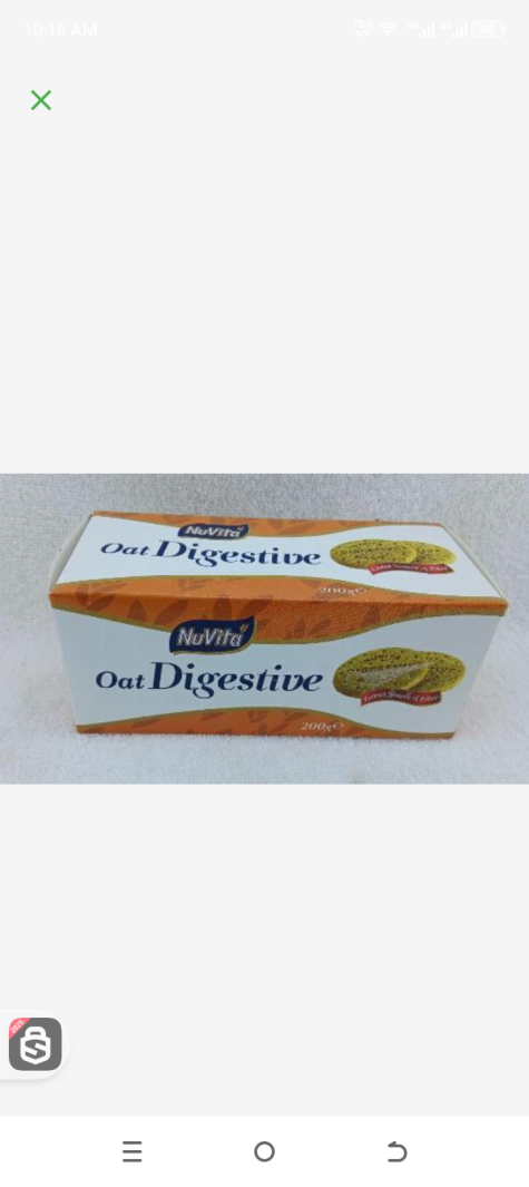 Nu Vita Oat Digestive Biscuits.